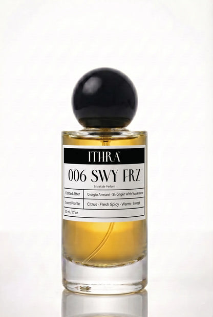 006 SWY FRZ citrus fresh spicy sweet men's fragrance by Ithra Perfumes, warm and energetic