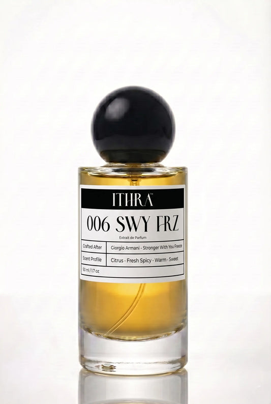 006 SWY FRZ citrus fresh spicy sweet men's fragrance by Ithra Perfumes, warm and energetic