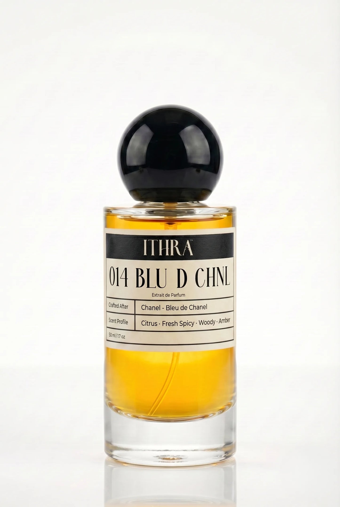 014 BLU D CHNL fresh spicy woody aromatic men's perfume by Ithra, elegant and refined