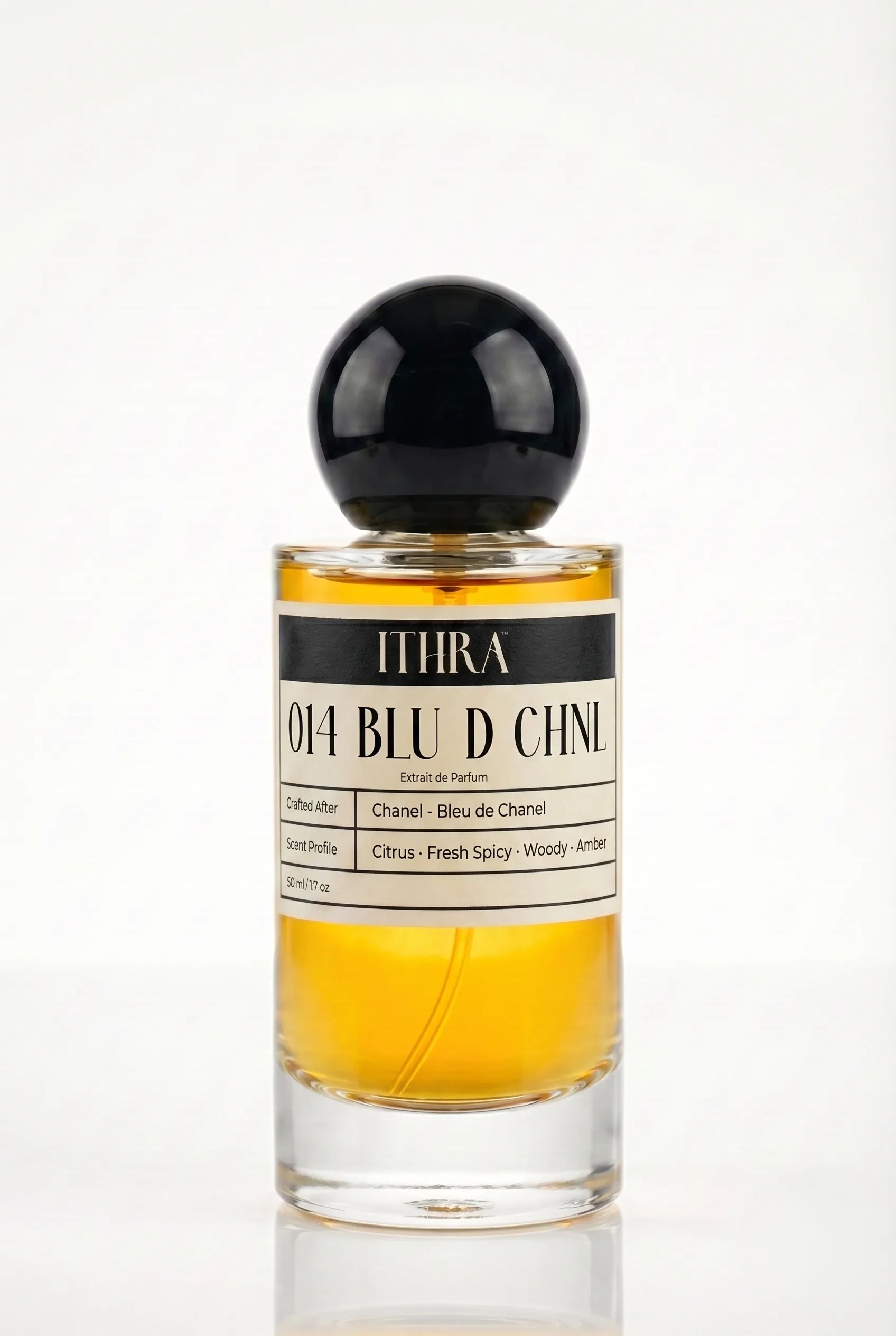 014 BLU D CHNL fresh spicy woody aromatic men's perfume by Ithra, elegant and refined