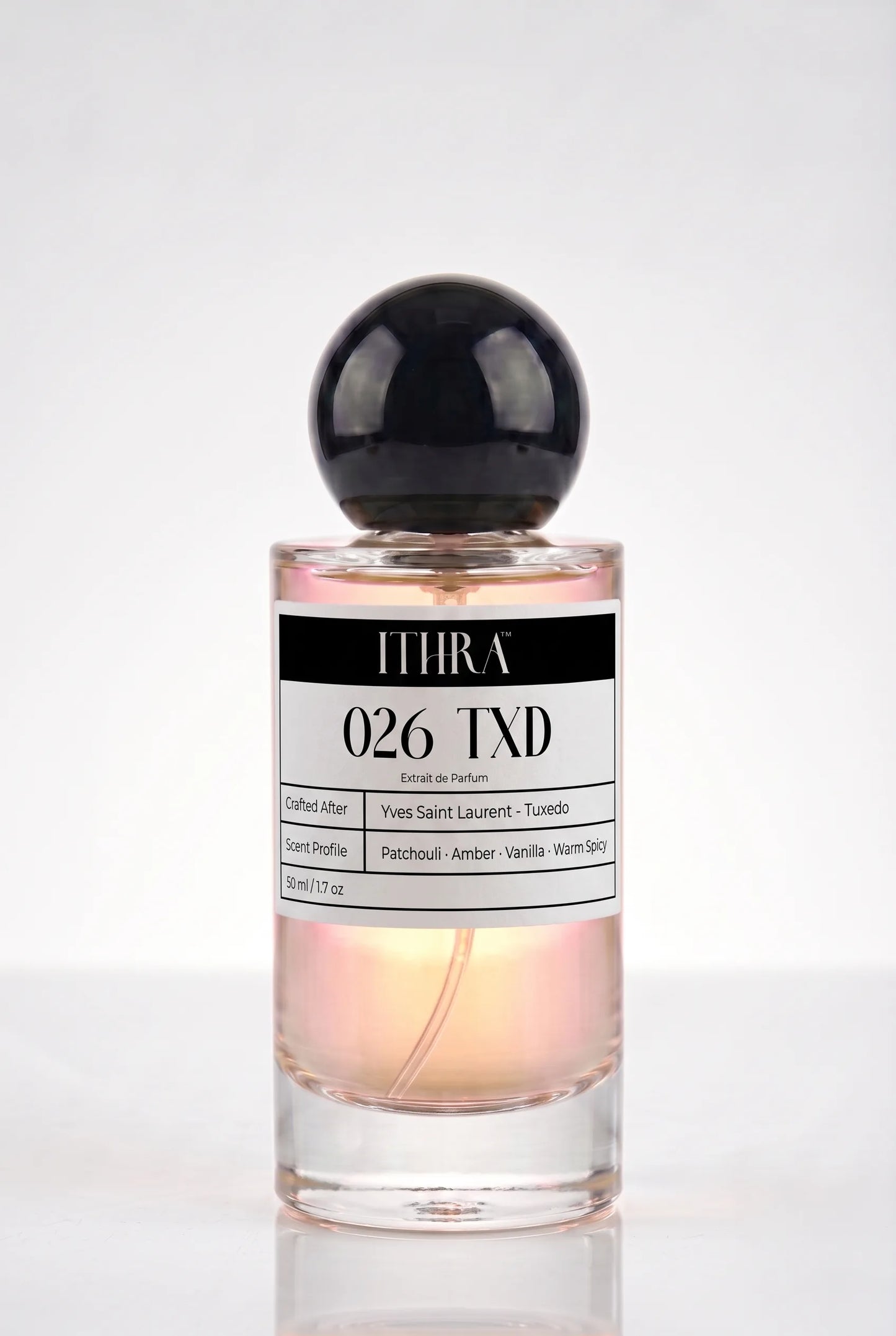 026 TXD patchouli rose amber warm spicy unisex perfume by Ithra, elegant and sensual