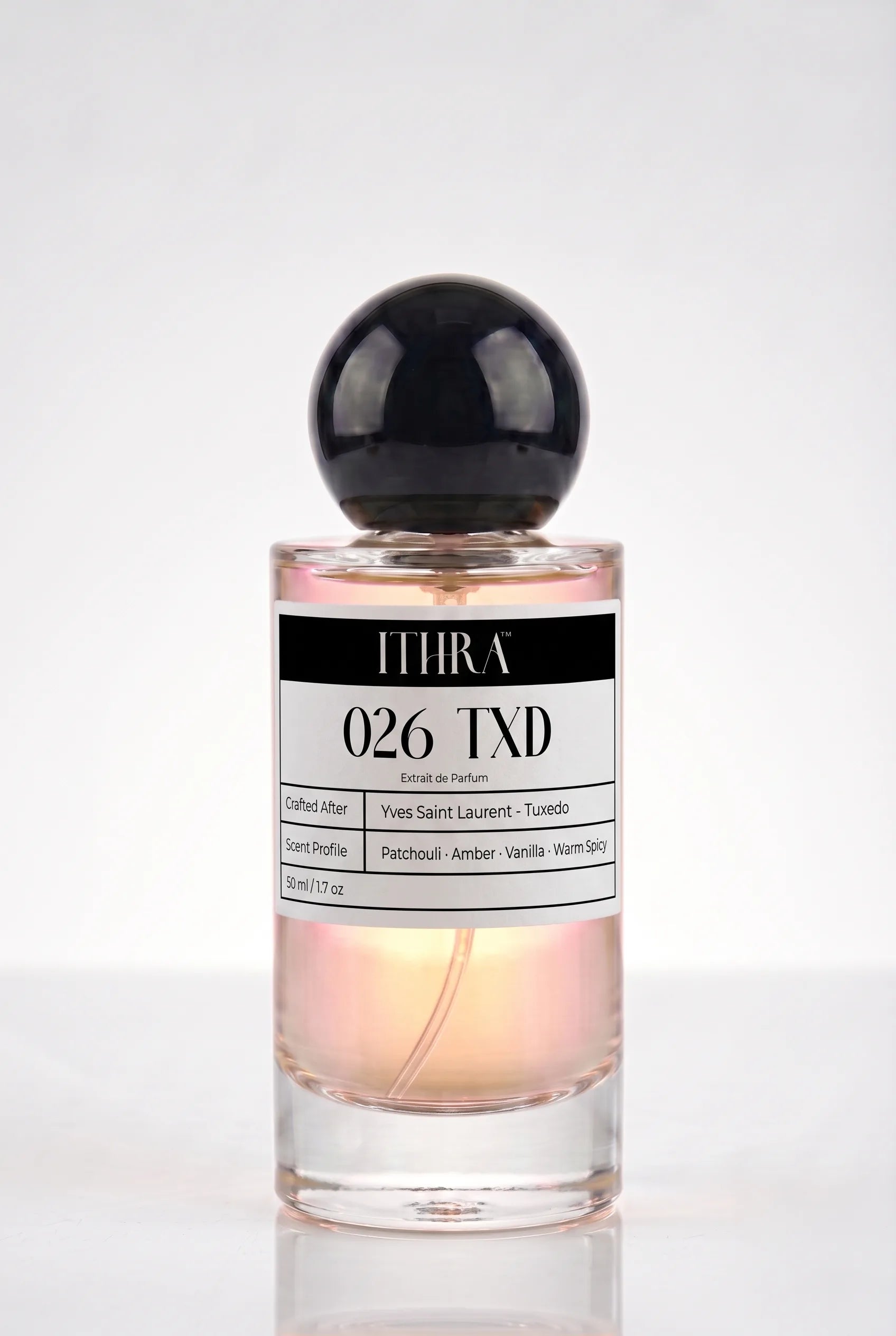 026 TXD patchouli rose amber warm spicy unisex perfume by Ithra, elegant and sensual