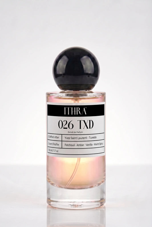 026 TXD patchouli rose amber warm spicy unisex perfume by Ithra, elegant and sensual
