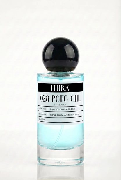 028 PCFC CHL citrus fruity aromatic green unisex perfume by Ithra, crisp and invigorating