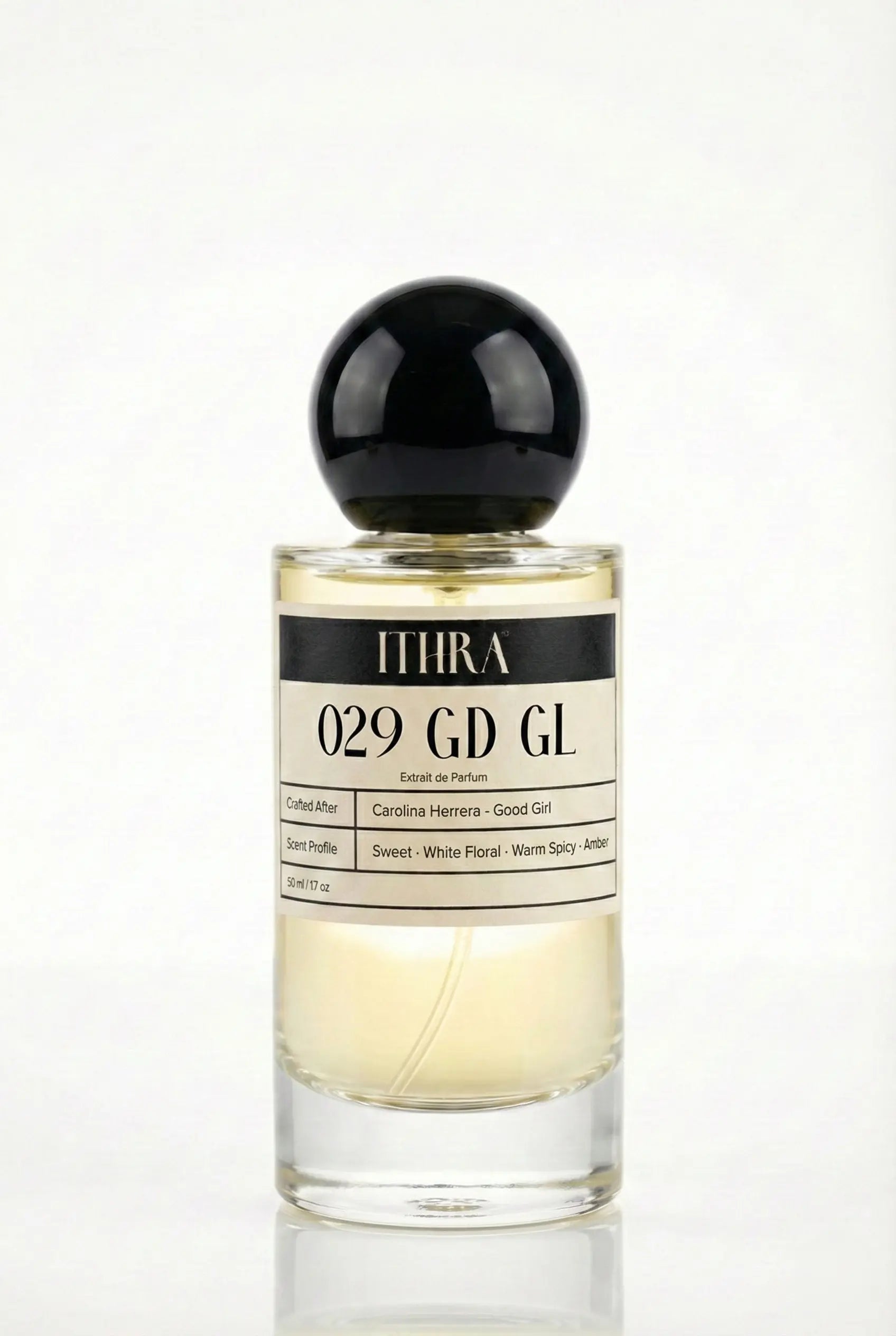 029 GD GL warm amber sweet floral perfume for women by Ithra, smooth and refined