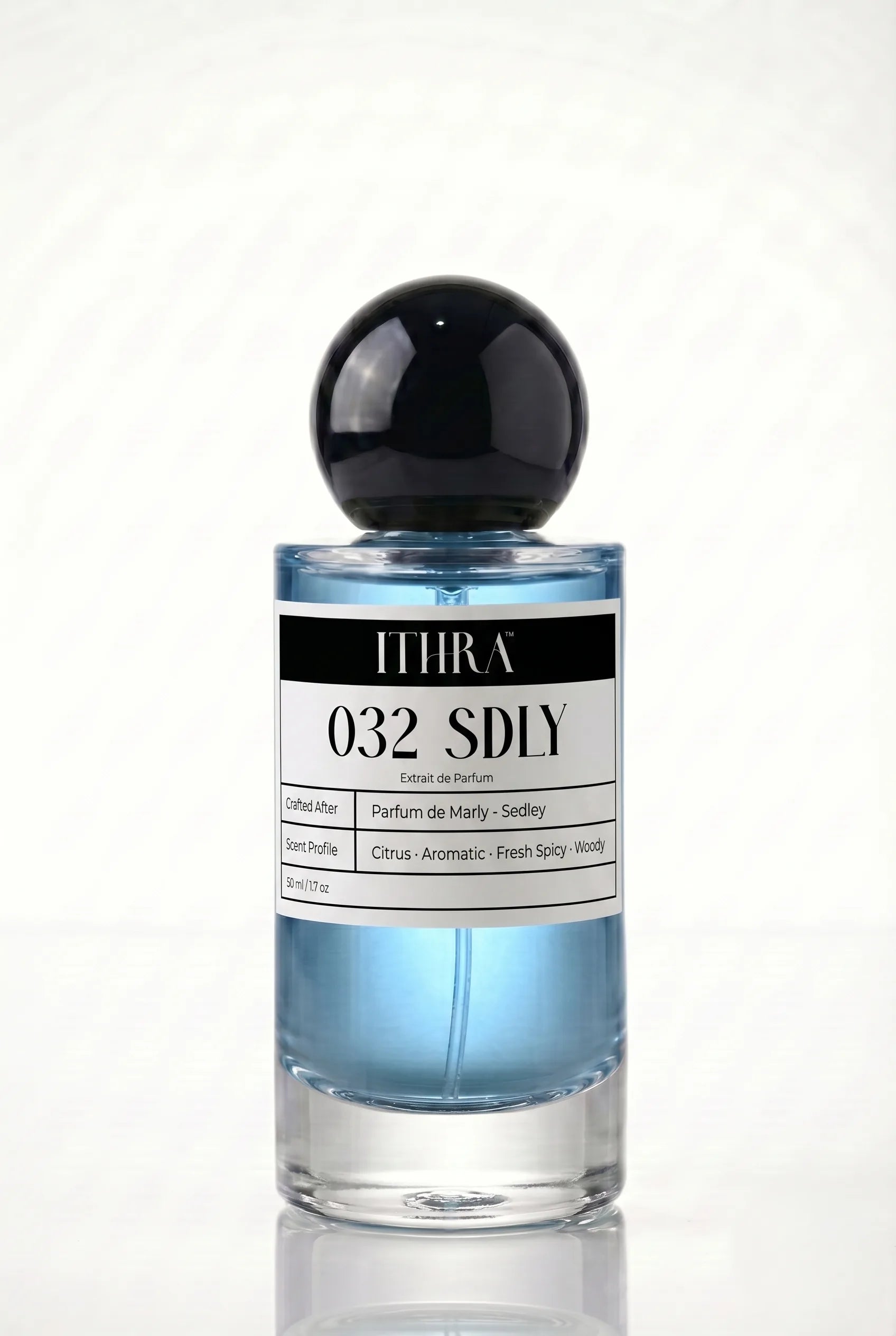 032 SDLY citrus fresh spicy woody unisex fragrance by Ithra Perfumes, clean and refined