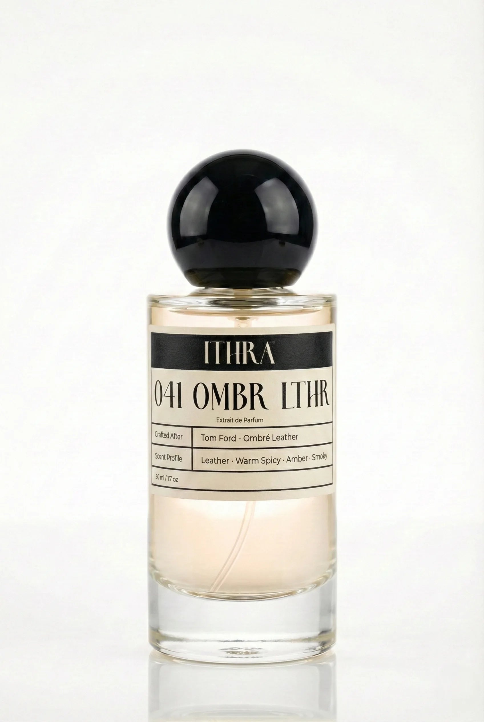 041 OMBR LTHR Unisex leather woody amber earthy perfume by Ithra, bold and rugged