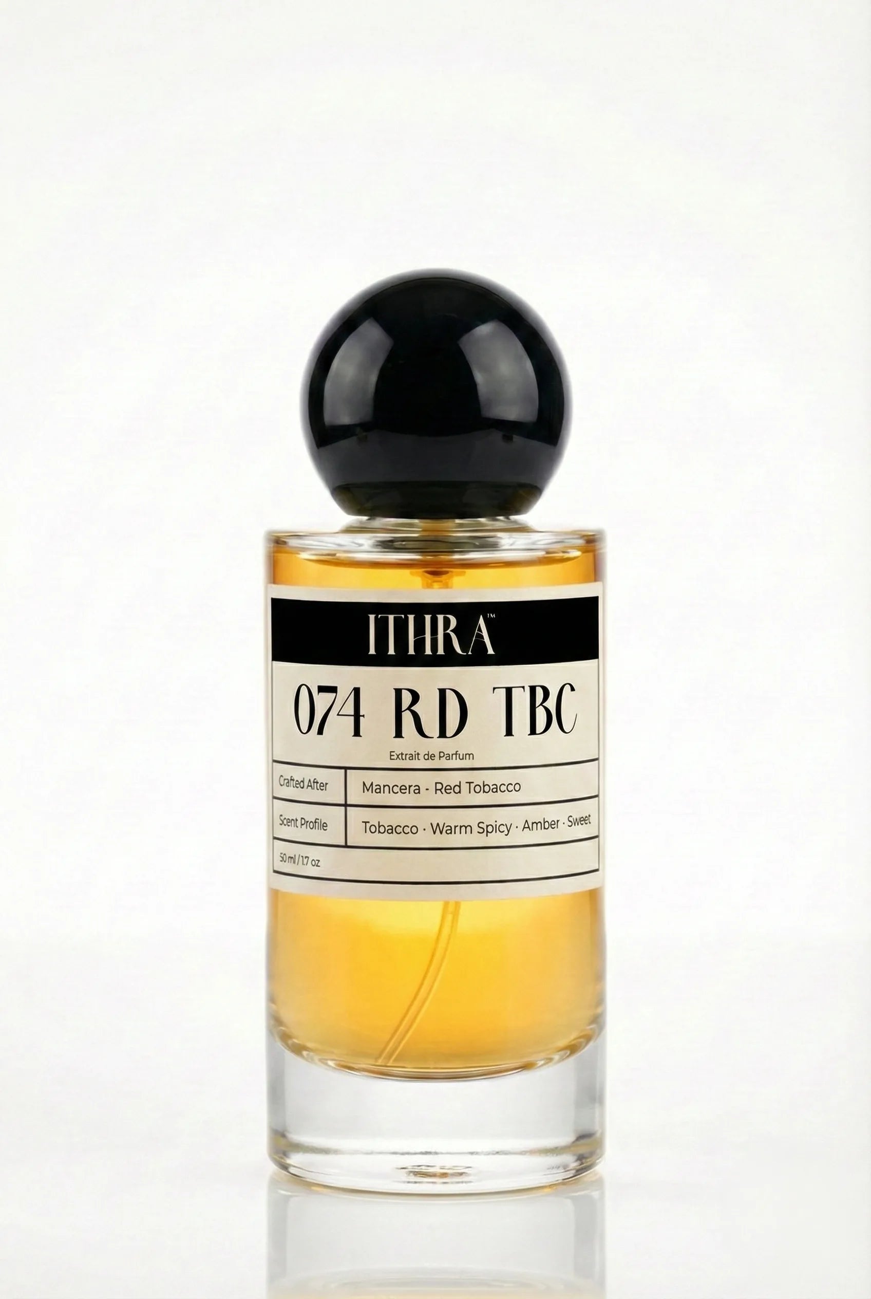 074 RD TBC unisex woody spicy vanilla tobacco perfume by Ithra Perfumes, intense and commanding