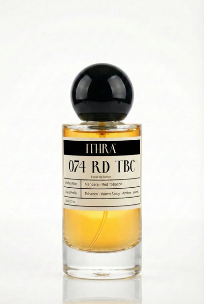 074 RD TBC unisex woody spicy vanilla tobacco perfume by Ithra Perfumes, intense and commanding