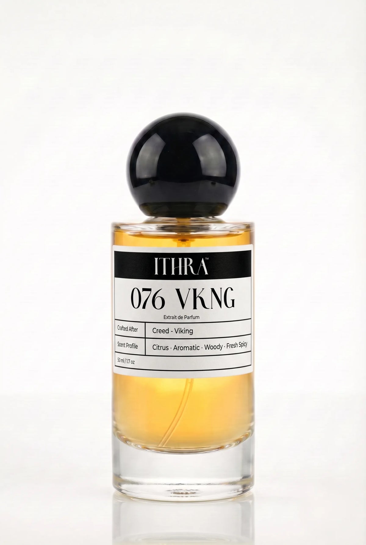 076 VKNG citrus aromatic fresh spicy woody men's perfume by Ithra, bold and wind-swept