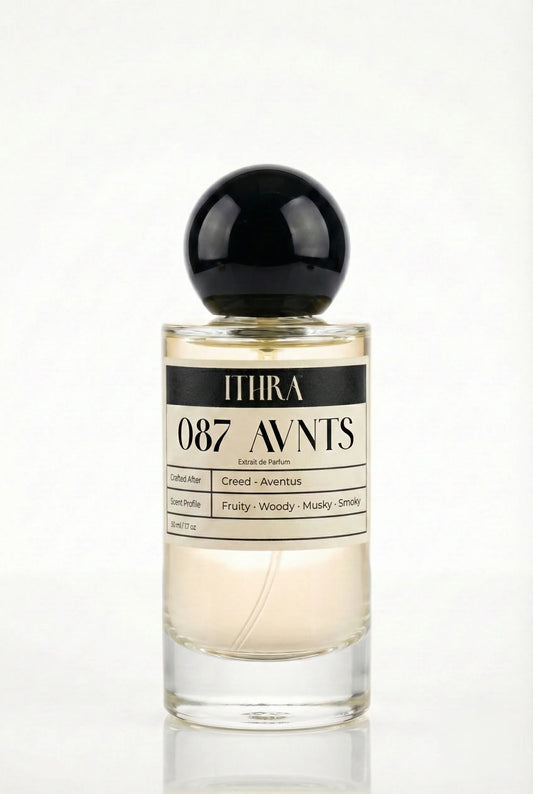 087 AVNTS fruity woody smoky musky perfume for men by Ithra, bold and adventurous