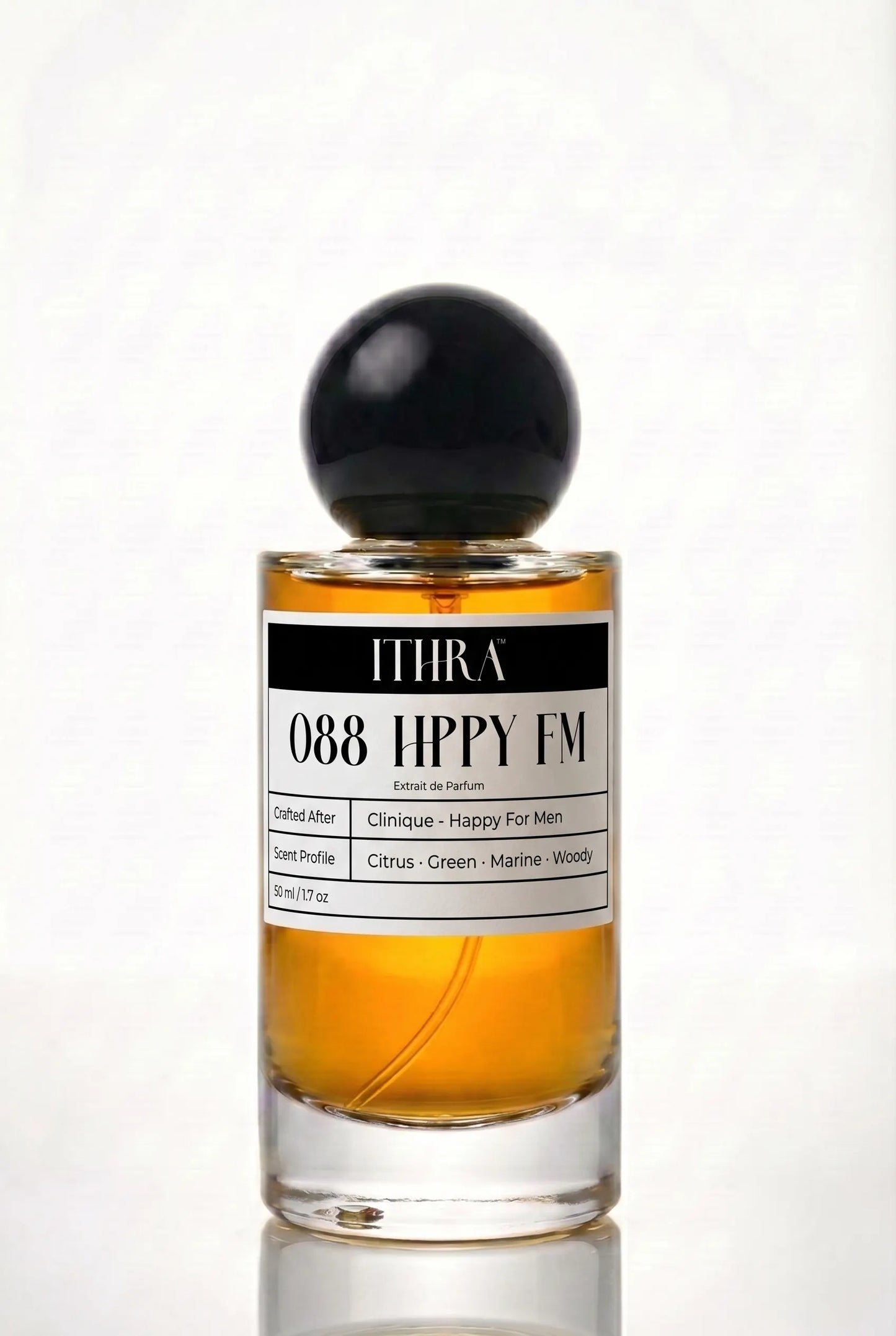 088 HPPY FM citrus aromatic green men's fragrance by Ithra Perfumes, bright and uplifting
