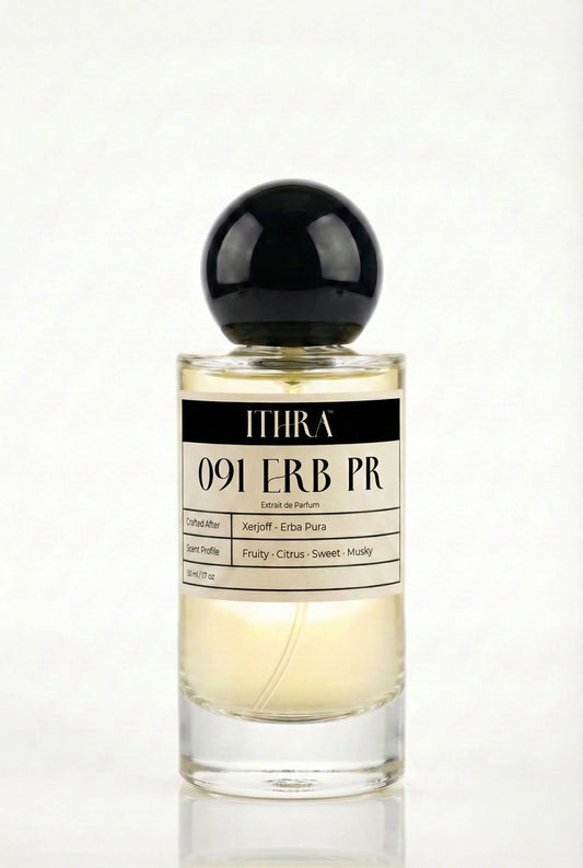 091 ERB PR citrus fruity sweet musky unisex perfume by Ithra, vibrant and radiant