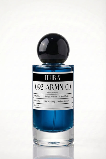 092 ARMN CD citrus leather amber spicy men's perfume by Ithra, smooth and magnetic