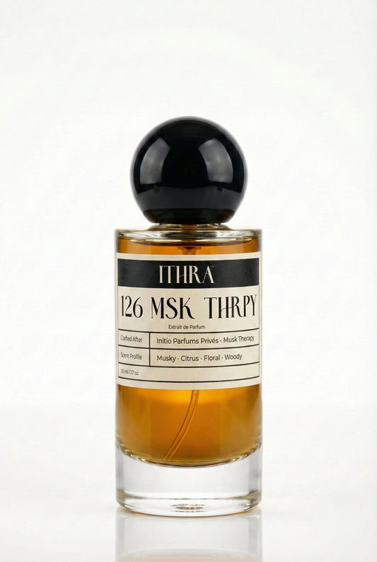 126 MSK THRPY soft musk citrus floral woody unisex perfume by Ithra, clean and intimate
