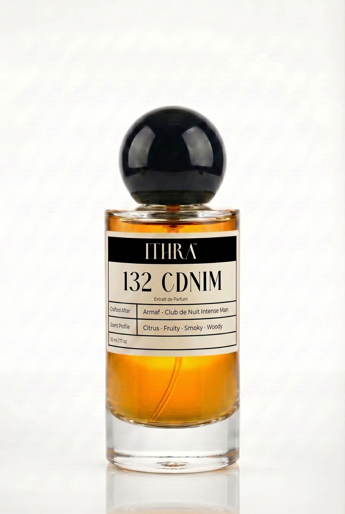 132 CDNIM citrus fruity smoky woody men's perfume by Ithra, bold and assertive