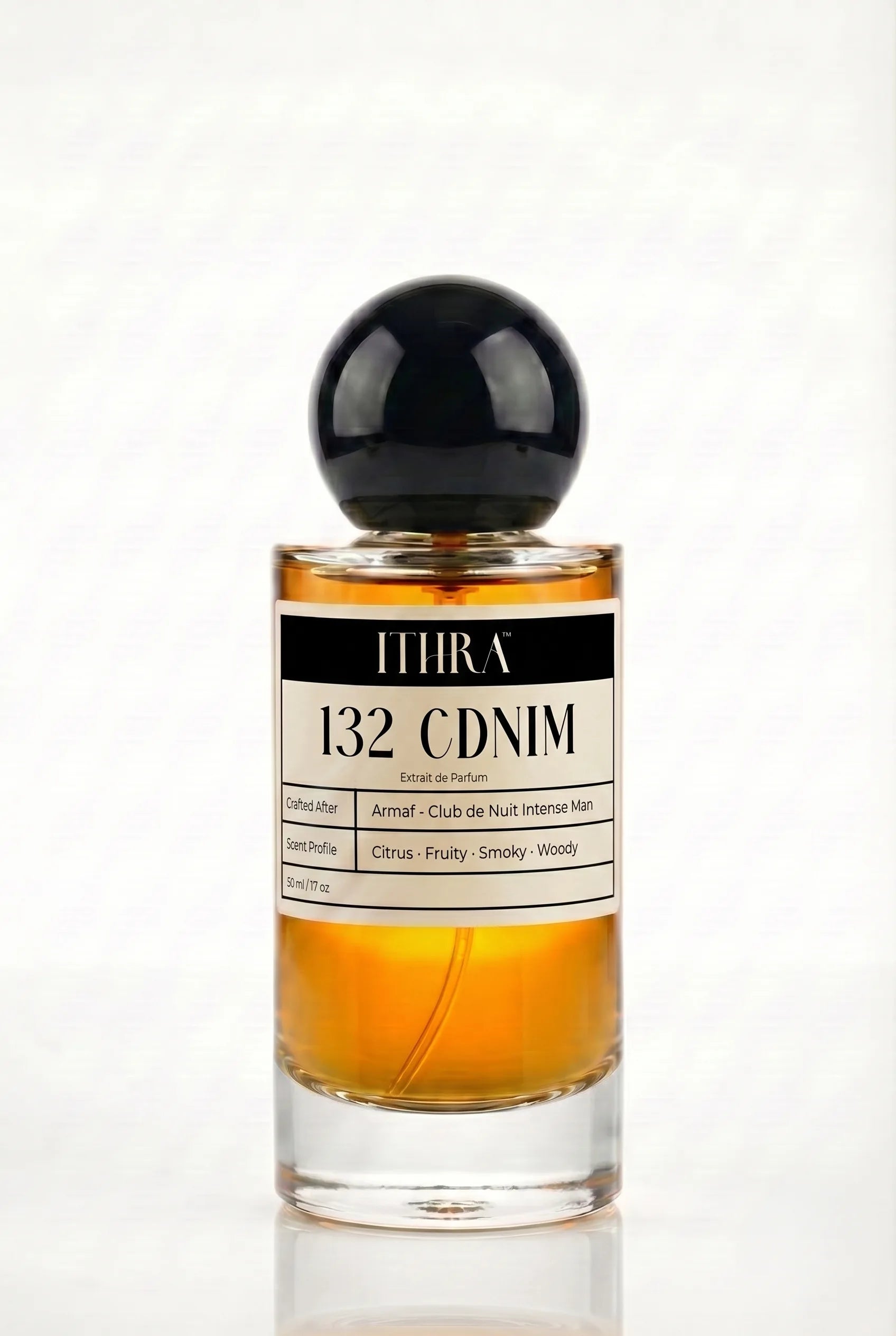 132 CDNIM citrus fruity smoky woody men's perfume by Ithra, bold and assertive