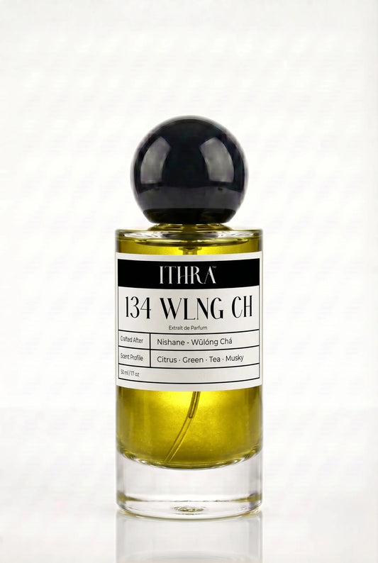 134 WLNG CH citrus green tea musky unisex perfume by Ithra, tranquil and airy