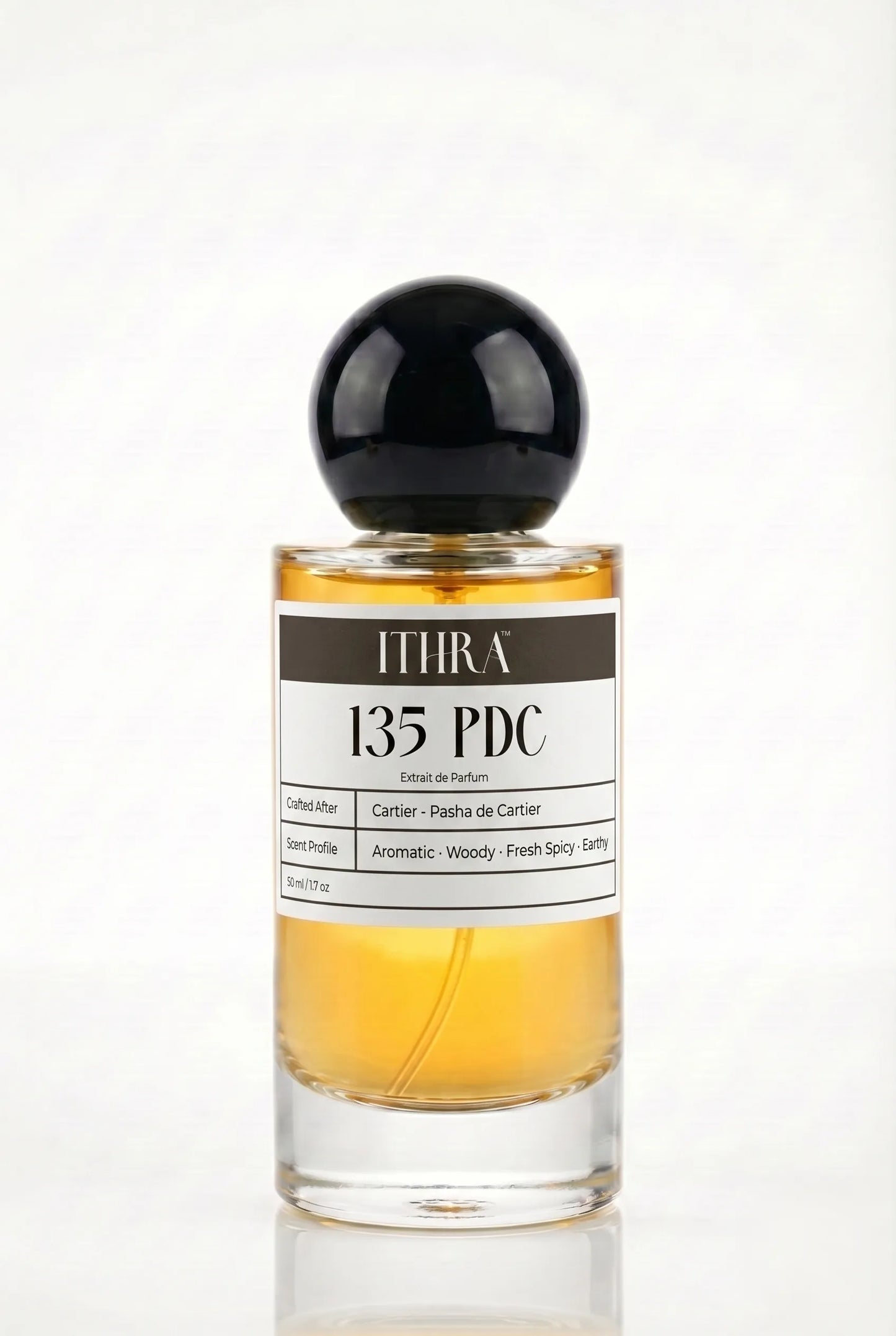 135 PDC aromatic earthy fresh spicy woody men's fragrance by Ithra Perfumes, bold and commanding