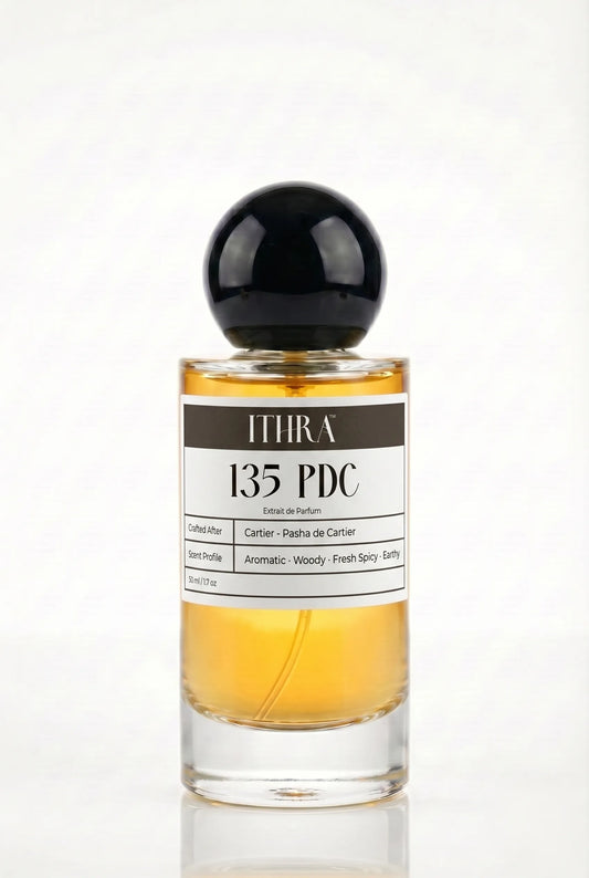 135 PDC aromatic earthy fresh spicy woody men's fragrance by Ithra Perfumes, bold and commanding