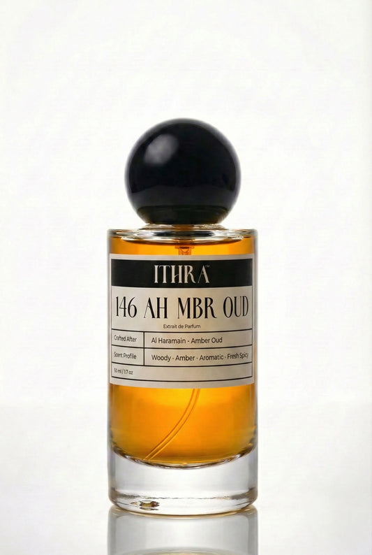 146 AH MBR OUD amber aromatic fresh spicy woody unisex perfume by Ithra, balanced and warm