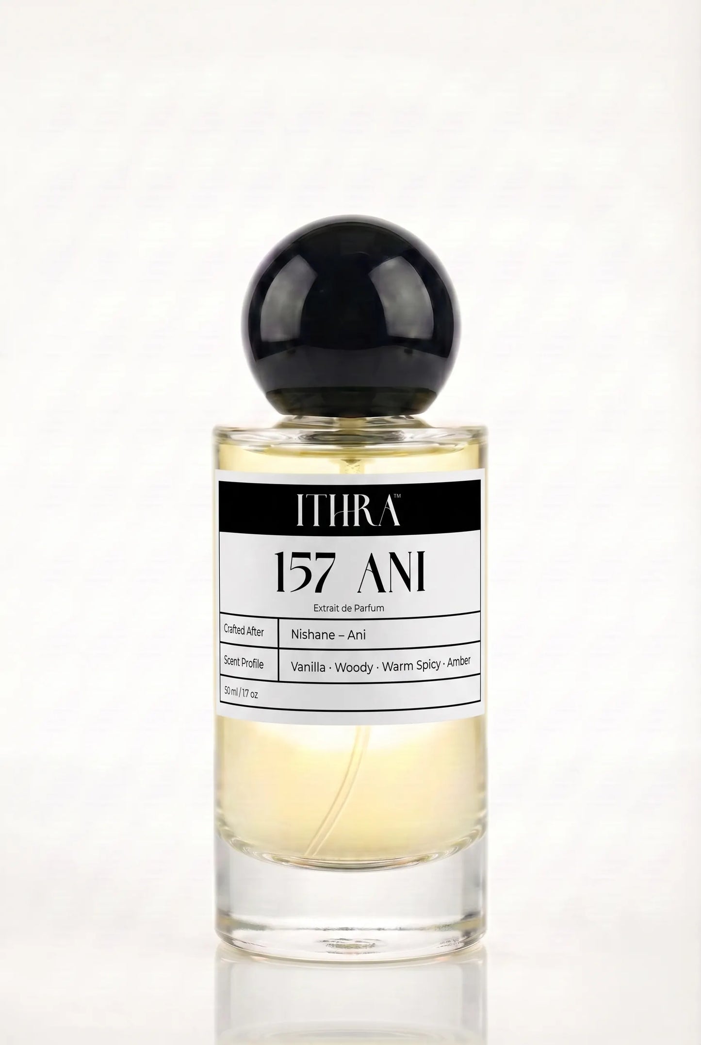 157 ANI vanilla warm spicy woody amber unisex perfume by Ithra, golden and luxurious