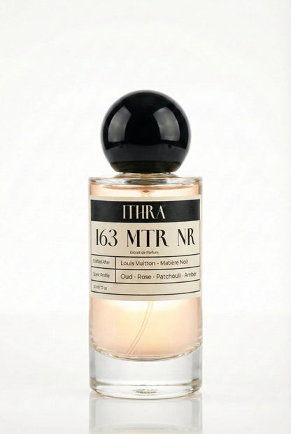 163 MTR NR rose patchouli oud amber musky women's perfume bottle by Ithra, dark and magnetic