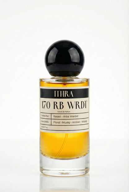 170 RB WRDT citrus floral musky amber women's perfume by Ithra, soft and radiant