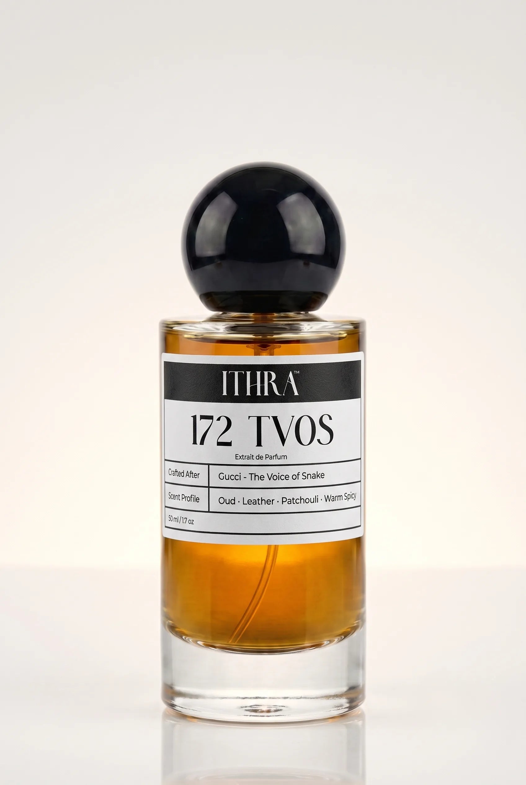 172 TVOS oud saffron patchouli warm spicy unisex perfume by Ithra, dark and commanding
